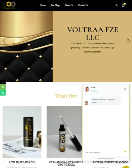 Case study of Ecommerce website for Voltraa Cosmetics.